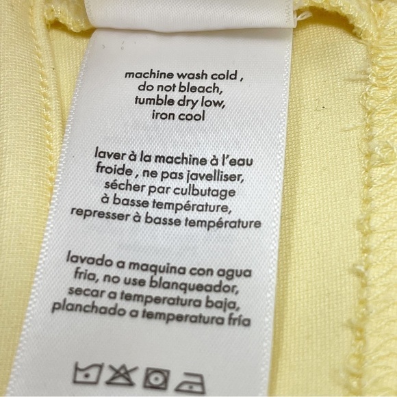 WE WORE WHAT DANIELLE BERNSTEIN Women’s Pull On Bra Top Yellow Buttermil… - Picture 5 of 9